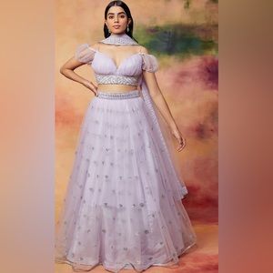 Purple/lilac Lashkaraa Lehenga